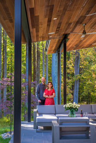 Modern Style High End Luxury Custom Home by Design Build Firm AV Architects and Builders in Great Falls Virginia Northern Virginia Custom Home Builders The Architect House Owners Francisca Alonso and Tony Alonso