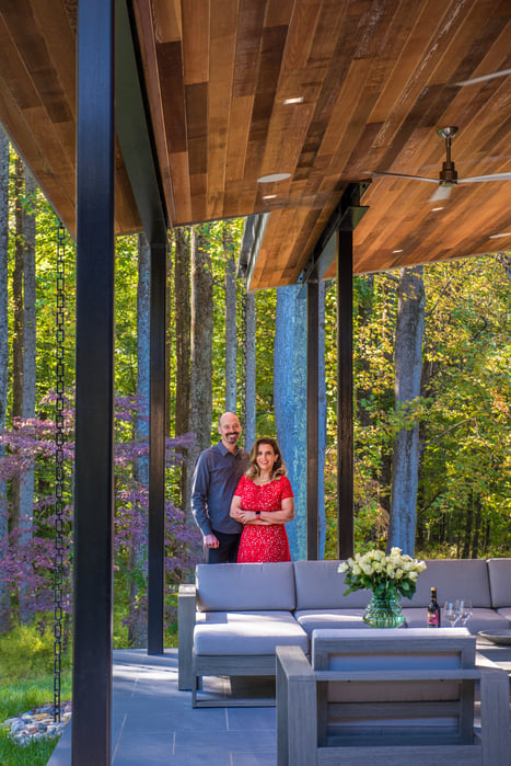 Modern Style High End Luxury Custom Home by Design Build Firm AV Architects and Builders in Great Falls Northern Virginia