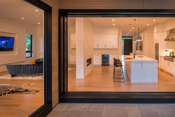 White Kitchen Open Concept Modern Style Custom Home by AV Architects and Builders in McLean Northern Virginia