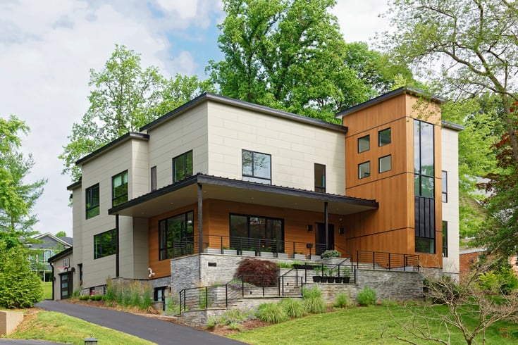 Modern Style Custom Home on a Hill by AV Architects and Builders in McLean Northern Virginia