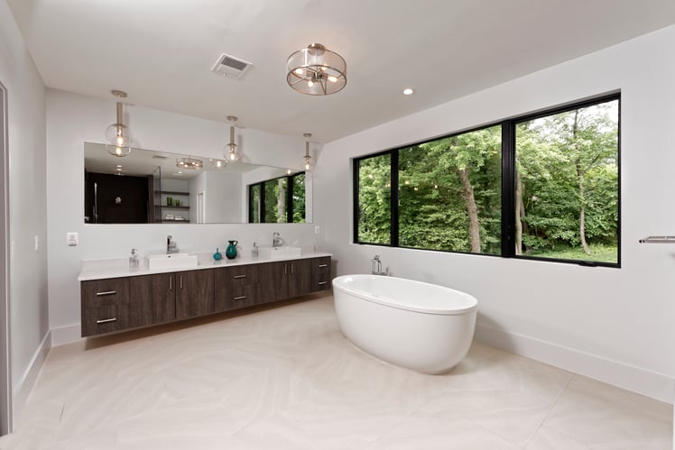 Modern Style Custom Home on a Hill by Design-Build Firm AV Architects and Builders in McLean Virginia Northern Virginia Custom Home Builders The Hill House