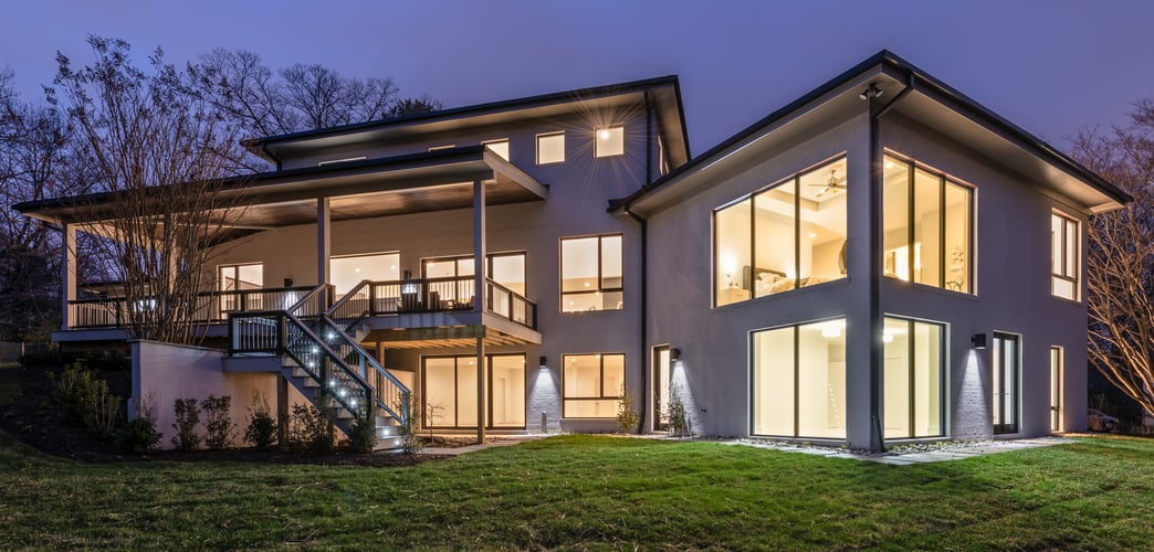 Modern Style High End Luxury Custom Home by Design Build Firm AV Architects and Builders in Great Falls Northern Virginia