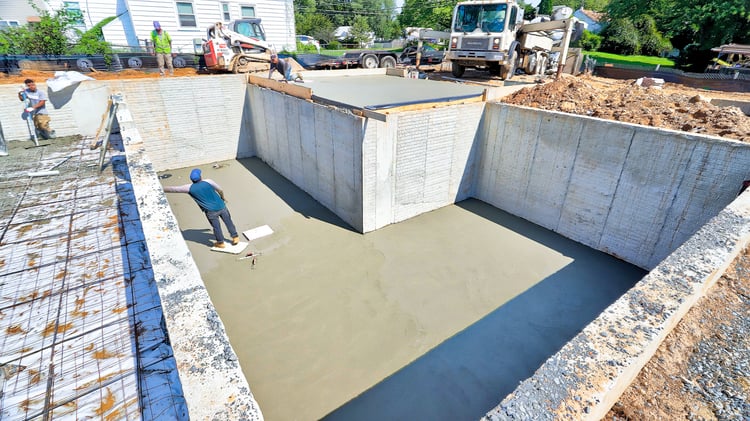 Main Level Living Modern Custom Home by AV Architects and Builders in Northern Virginia Falls Church Tysons Corner Luxury Living Room Great Room Open Concept Floor Plan