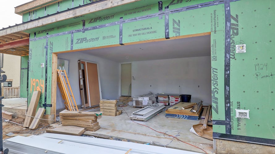 Main Level Living Modern Custom Home by AV Architects and Builders in Northern Virginia Falls Church Tysons Corner Luxury Living Room Great Room Open Concept Floor Plan