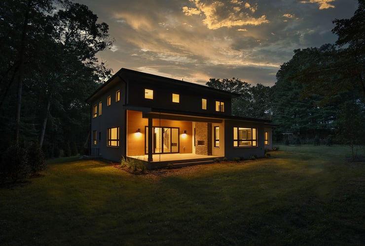Modern Style High End Luxury Custom Home by Design Build Firm AV Architects and Builders in Great Falls Northern Virginia