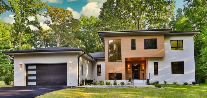 Modern Style High End Luxury Custom Home by Design Build Firm AV Architects and Builders in Great Falls Northern Virginia