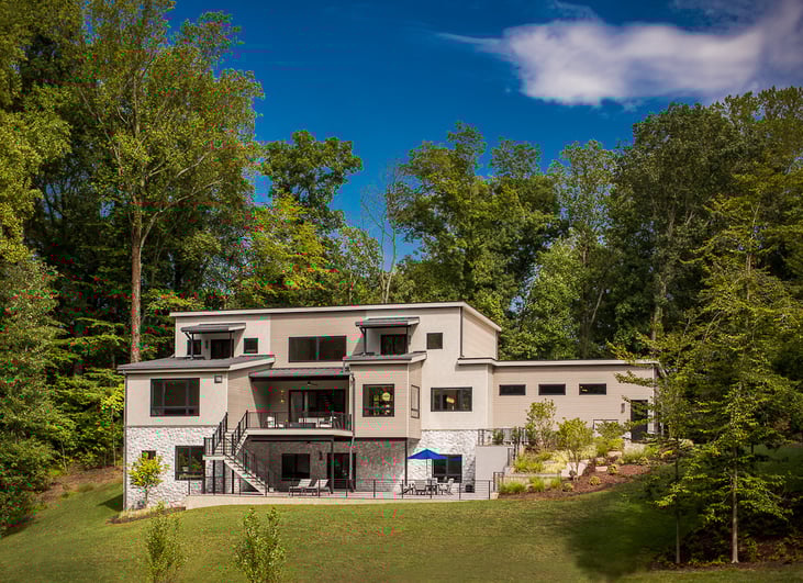 Modern Style High End Luxury Custom Home by Design Build Firm AV Architects and Builders in Great Falls Virginia Northern Virginia Custom Home Builders