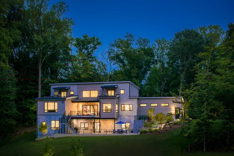 Modern Style High End Luxury Custom Home by Design Build Firm AV Architects and Builders in Great Falls Virginia Northern Virginia Custom Home Builders