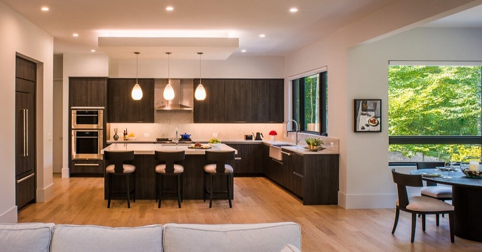 Modern Style High End Luxury Custom Home by Design Build Firm AV Architects and Builders in Great Falls Virginia Northern Virginia Custom Home Builders