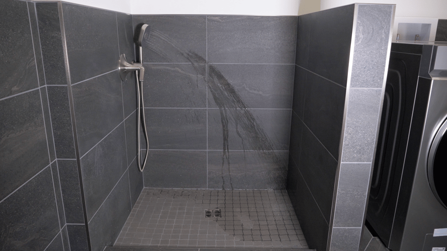 Pet Shower Dog Wash in Modern Style High End Luxury Custom Home by Design Build Firm AV Architects and Builders in Leesburg Virginia Northern Virginia Custom Home Builders