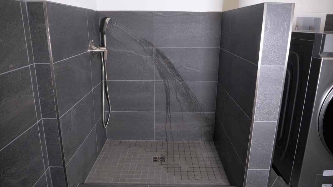 Pet Shower Dog Wash in Modern Style High End Luxury Custom Home by Design Build Firm AV Architects and Builders in Leesburg Virginia Northern Virginia Custom Home Builders