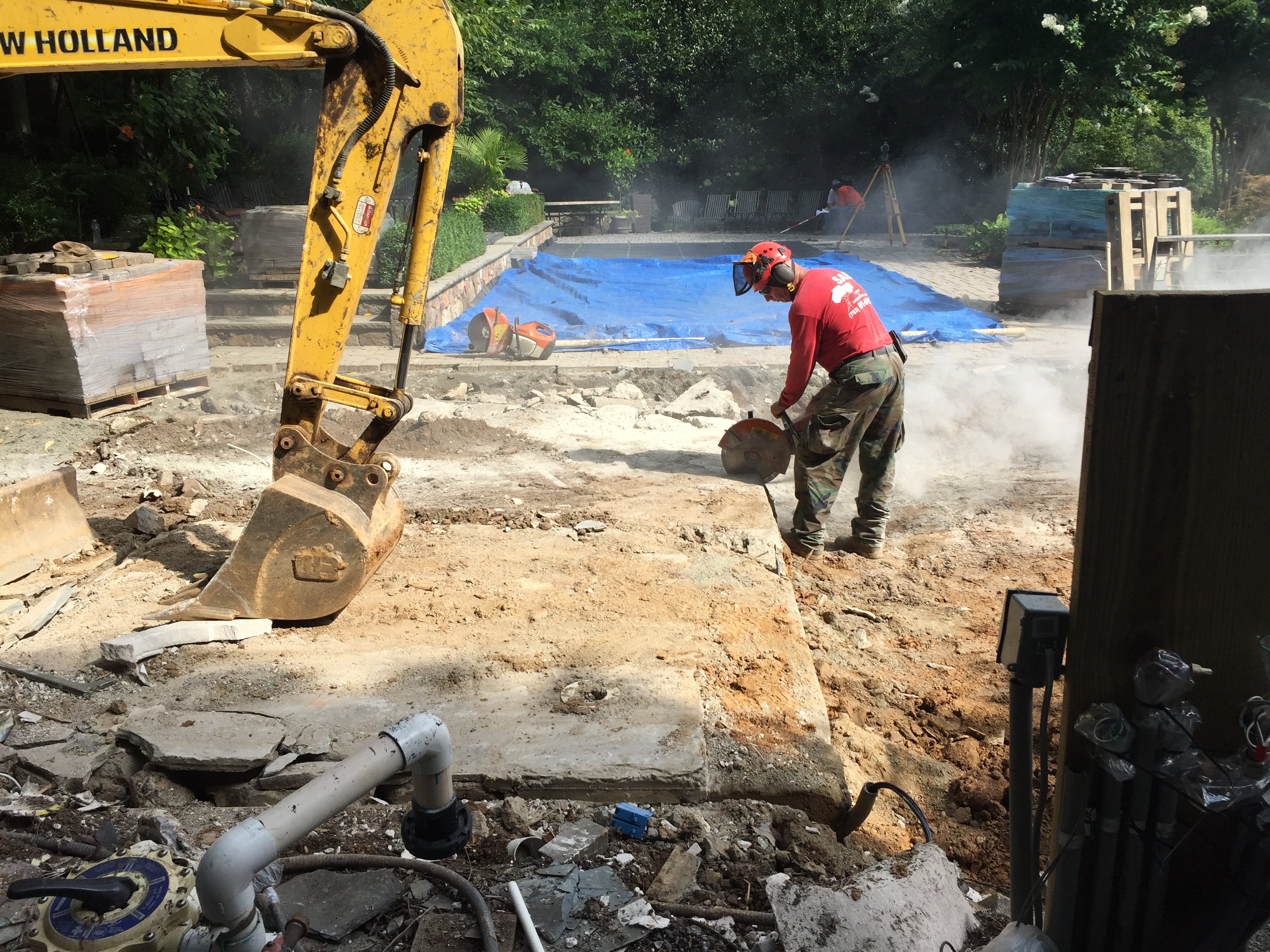 Construction Site of New Modern Custom Home Development by AV Architects and Builders in McLean Northern Virginia