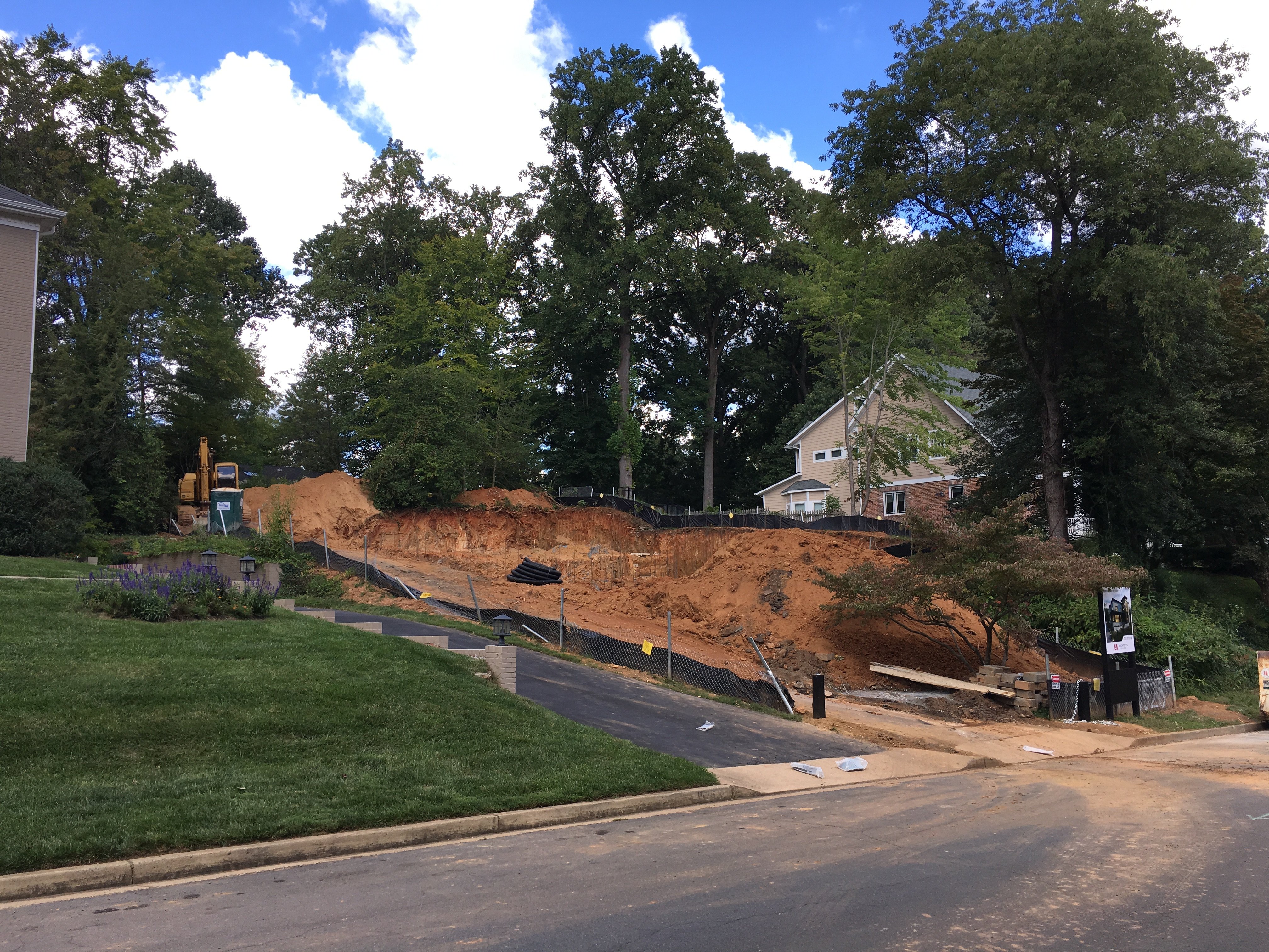 Construction Site of New Modern Custom Home Development by AV Architects and Builders in McLean Northern Virginia