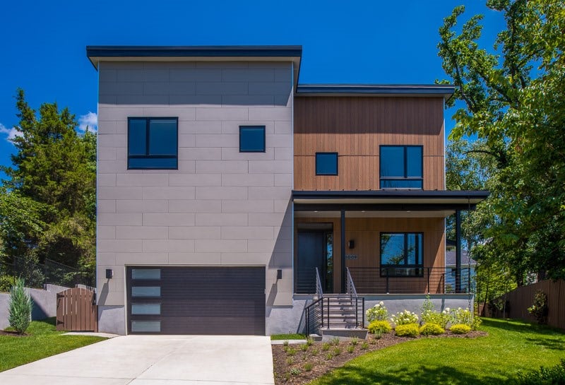 Modern Style Custom Home with Solar Panels by AV Architects and Builders in Arlington Northern Virginia