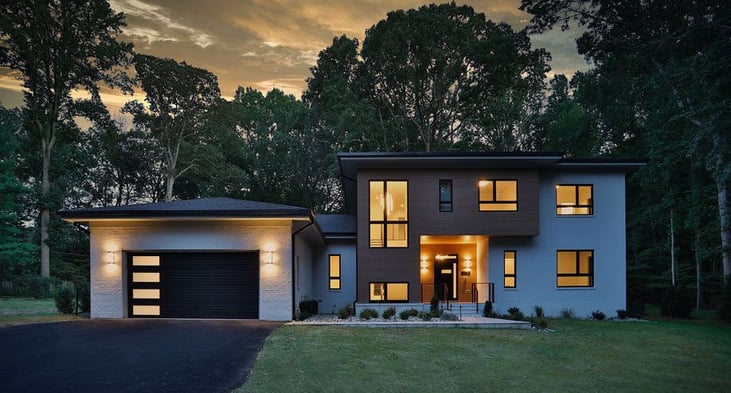 Modern Style Custom Home by AV Architects and Builders in Great Falls Northern Virginia