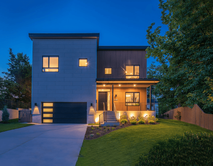  Modern Style Custom Home with Solar Panels by AV Architects and Builders in Arlington Northern Virginia