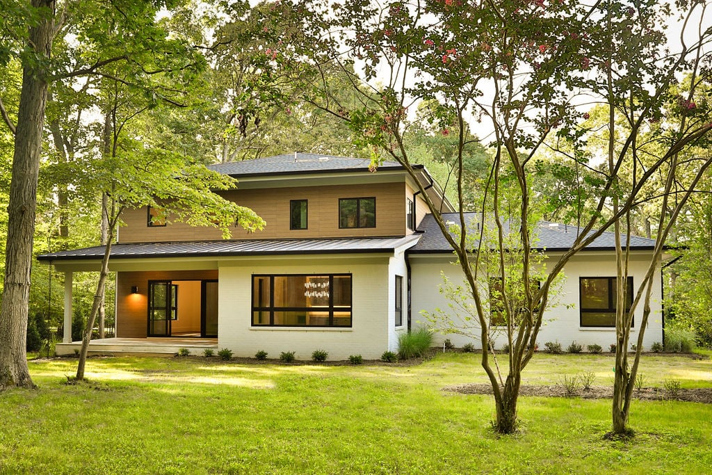 AV Architects and Builders Great Falls Virginia Woodlands House Modern Home Design in the Woods